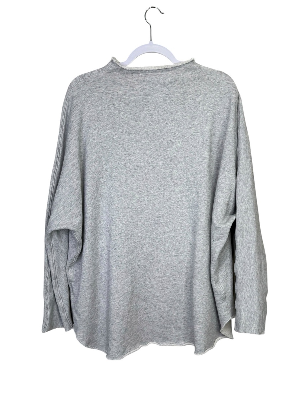 Frank & Eileen Effie Long Sleeve Funnel Neck Capelet Gray Melange Size XL - Picture 5 of 8